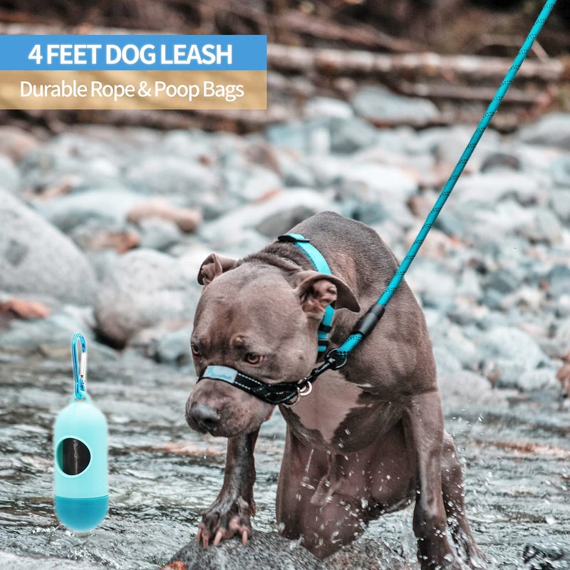 BAAPET 2/4/5/6 FT Dog Leash with Comfortable Padded Handle and Highly Reflective Threads for Small Medium and Large Dogs (4FT-1/2'', Blue) - Image 5